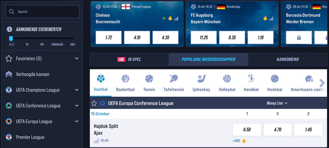 Sportwedden en live sportwedstrijden bij Vegashero Casino
